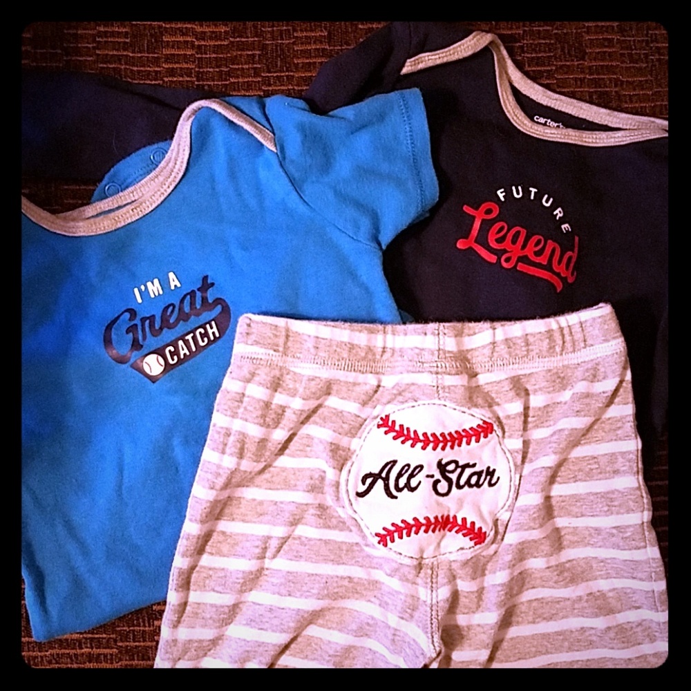3 pc Carters baseball set